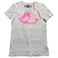 Fiorucci Angels White and Pink Short Sleeve T Shirt (M)