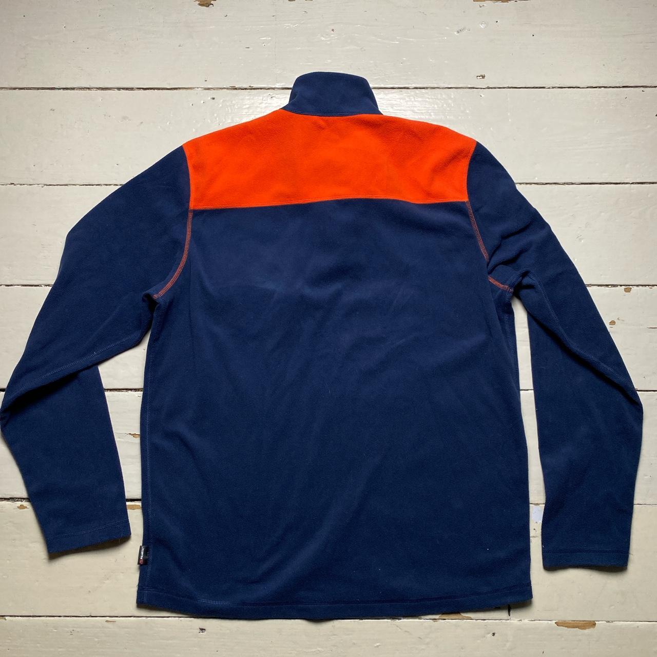 Helly Hansen Navy and Orange Polartec Fleece Quarter Zip Jumper