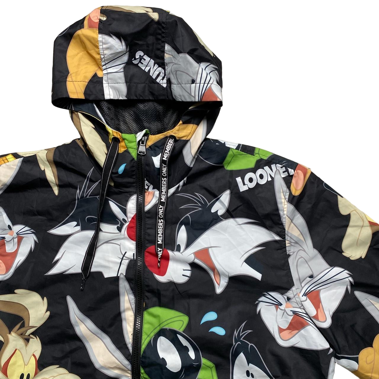 Looney Tunes All Over Print Windbreaker Jacket (L)