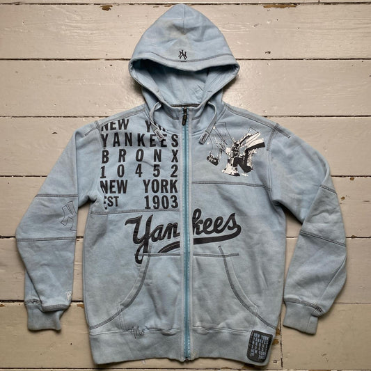 New York Yankees Vintage Baby Blue Hoodie