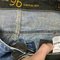 G Star Elwood 5620 Light Blue Stonewash Baggy Cargo Jeans (34W)