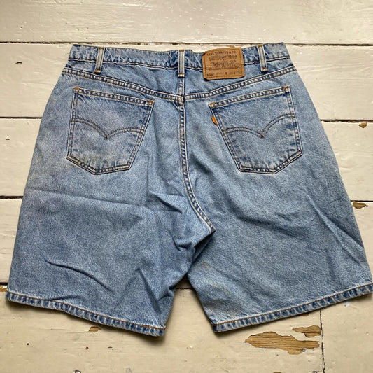 Levis 550 Vintage Baggy Light Blue Jean Short Jorts