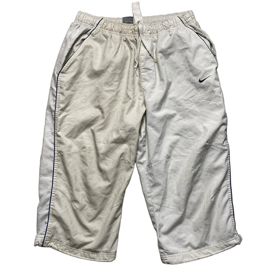 Nike Vintage Swoosh White/Cream Shell Track Pant Shorts (M)