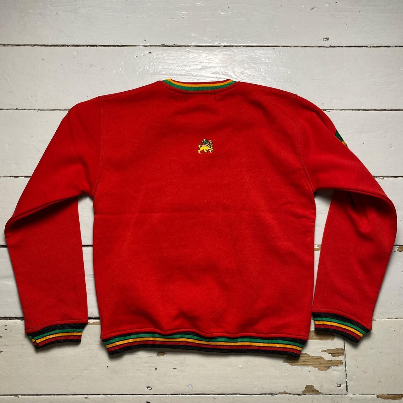 Raw Blue King Halle Selassie Black and Red Rasta Jumper