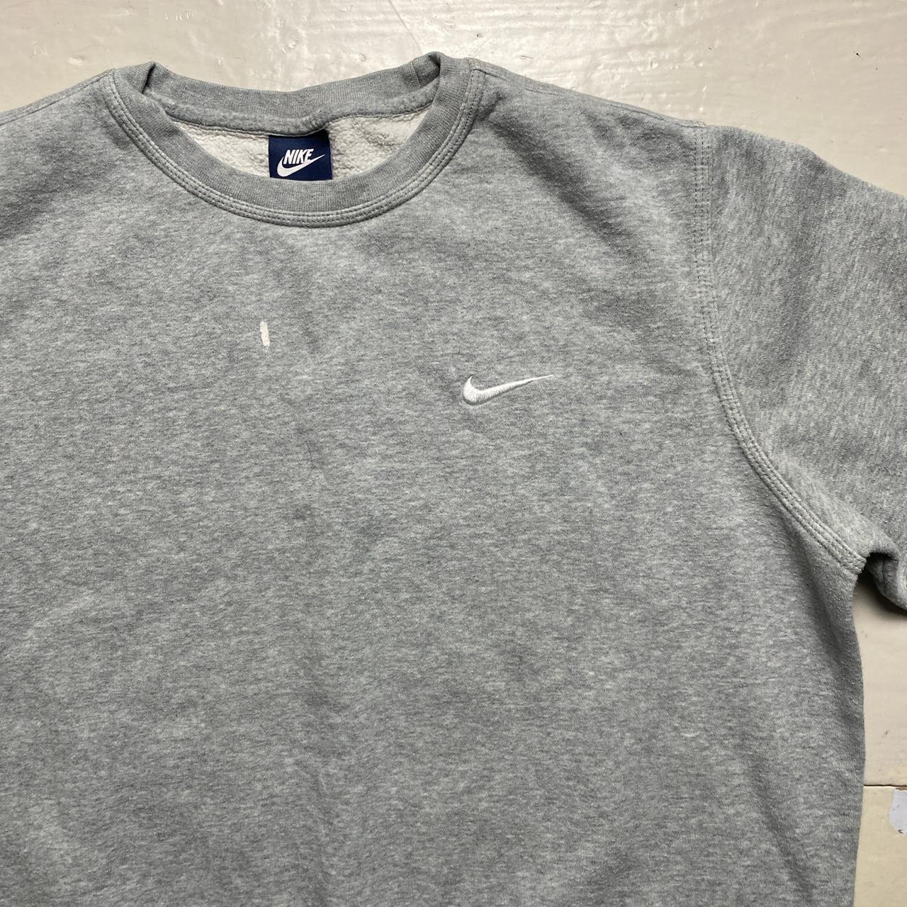 Nike Swoosh Grey and White Jumper