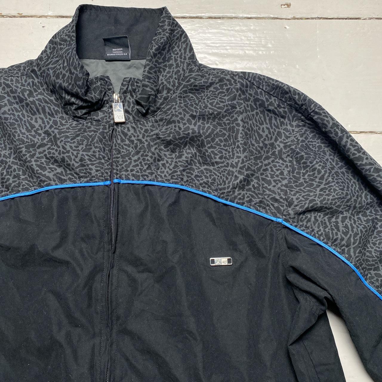 Jordan Air Force 1 Vintage Black and Blue Tracksuit Jacket