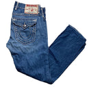 True Religion Big White Stitch Baggy Nathan Super T Blue Jeans (38W)