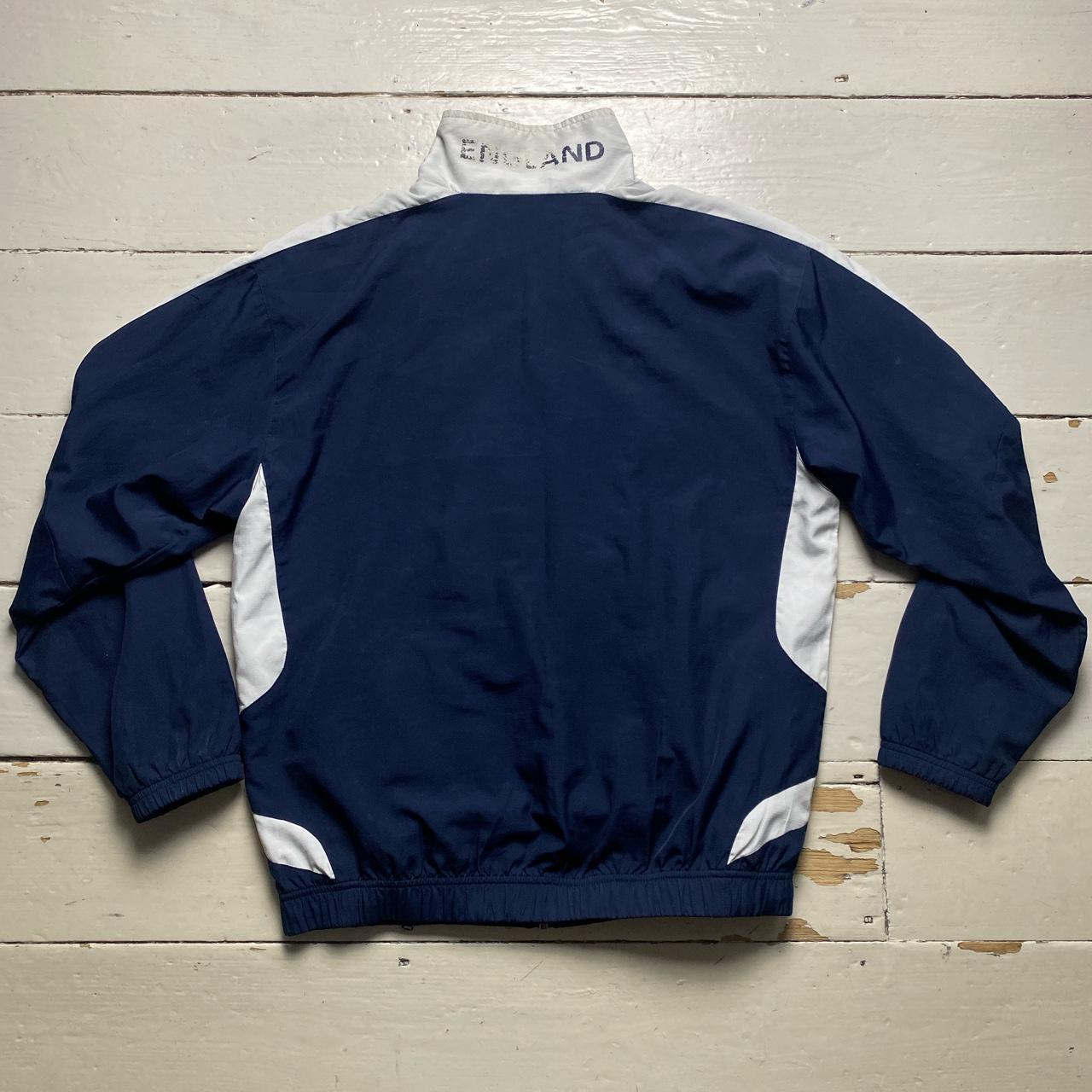 England Umbro Vintage Navy and White Shell Windbreaker Tracksuit Jacket