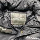 Benjart Bubble Puffer Parka Long Coat Black and Baby Blue (XS)