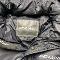 Benjart Bubble Puffer Parka Long Coat Black and Baby Blue (XS)