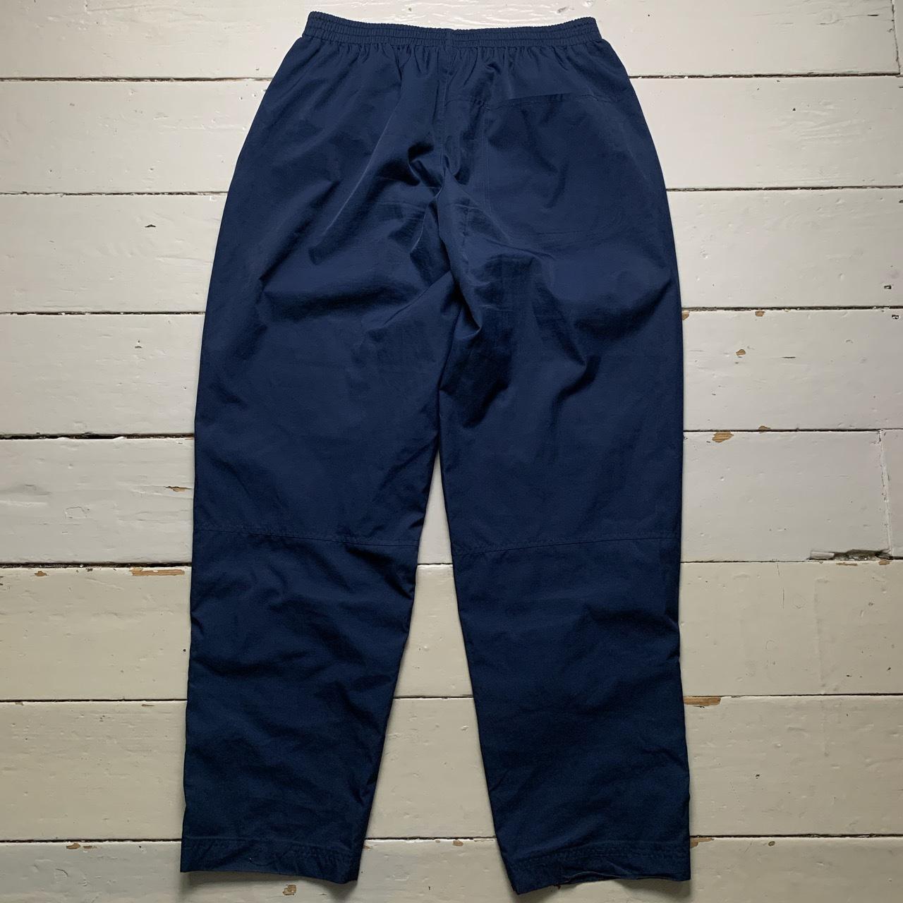 Nike Swoosh Navy and White Shell Trackpant Baggy Bottoms