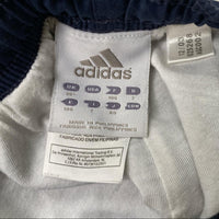 Adidas Navy and White Baggy Shell Track Pant 3/4 Shorts (XL)