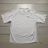 Nike Vintage Swoosh Dri Fit White and Black T Shirt