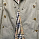 Burberry Vintage Khaki Nova Check Trench Coat (UK 10)