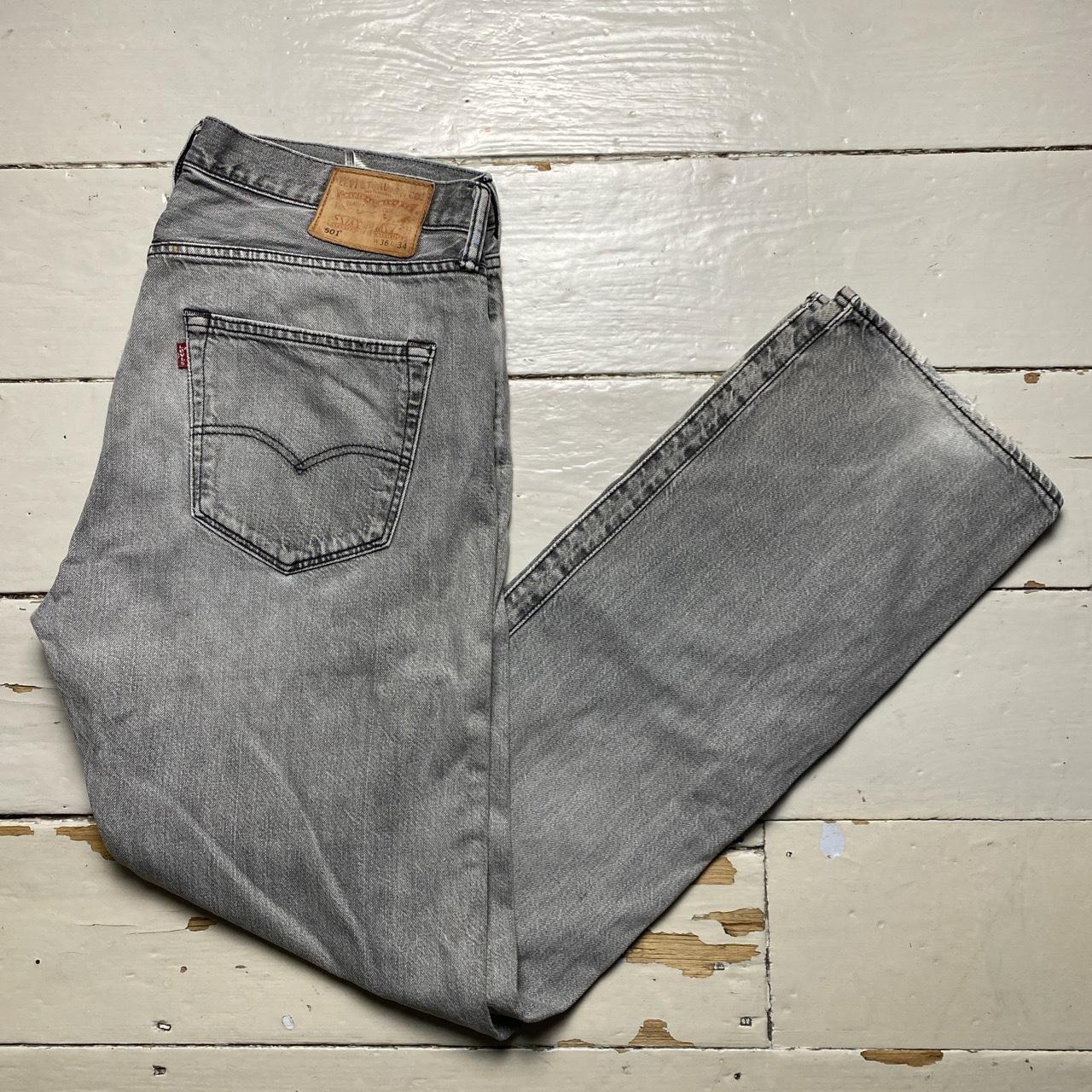 Levis 501 Grey Baggy Jeans