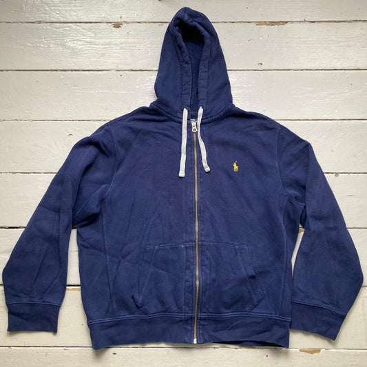 Ralph Lauren Polo Navy and Yellow Pony Hoodie