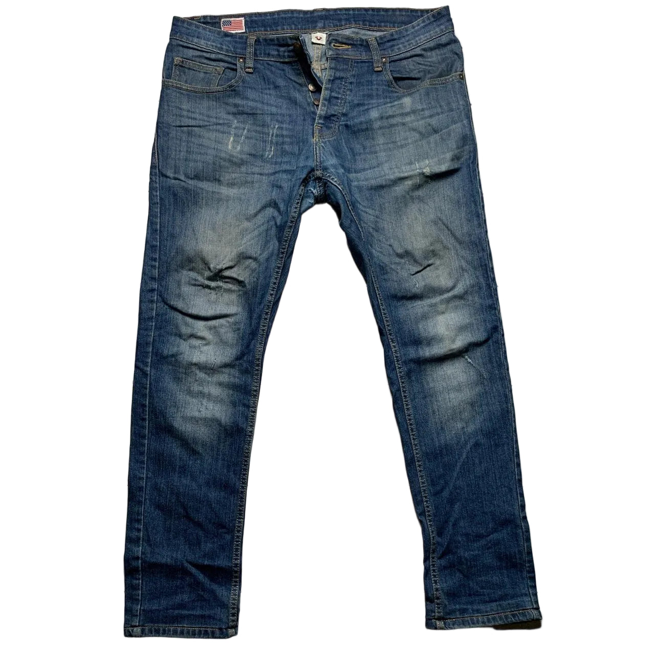 True Religion Blue Jeans Small Red Horseshoe
