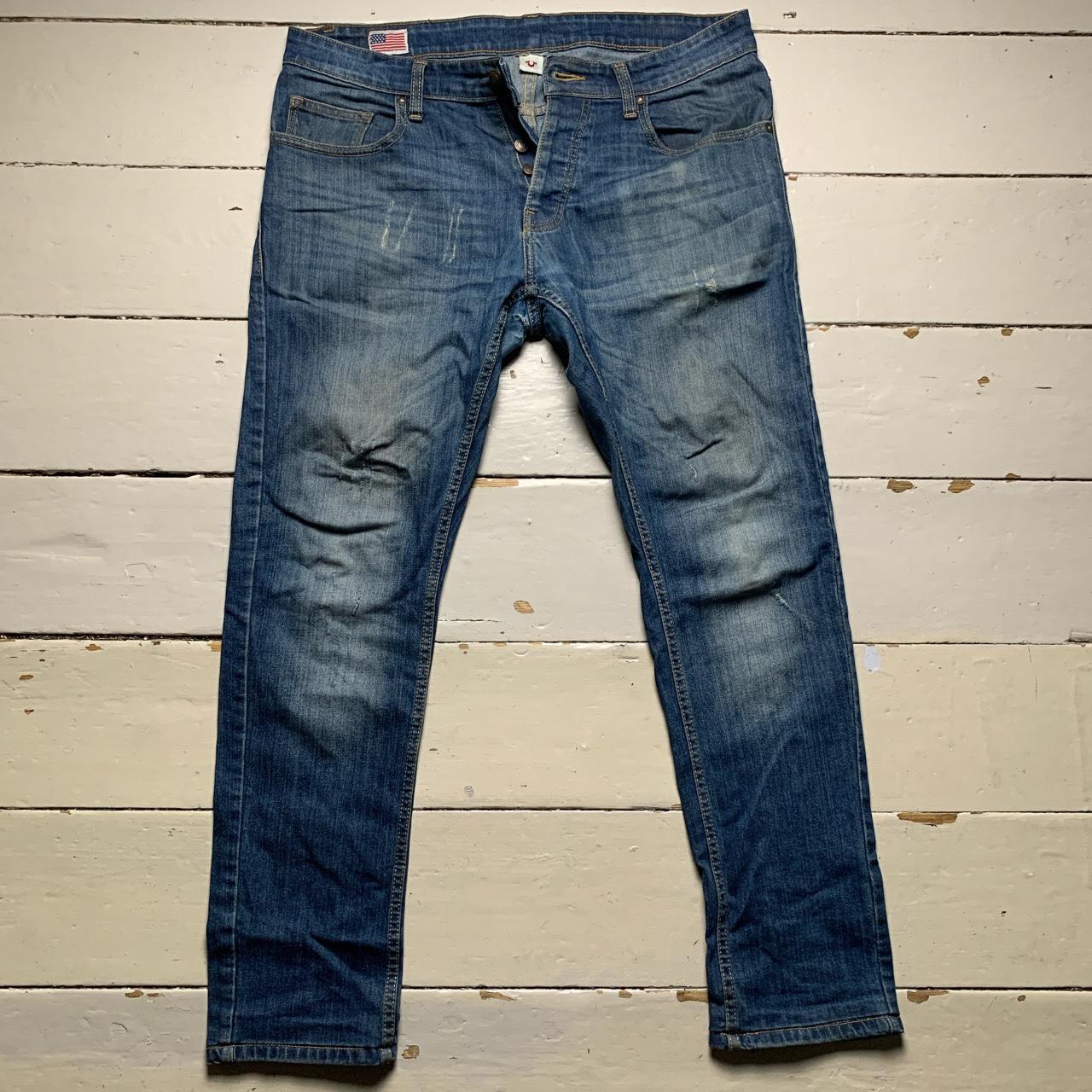 True Religion Blue Jeans Small Red Horseshoe