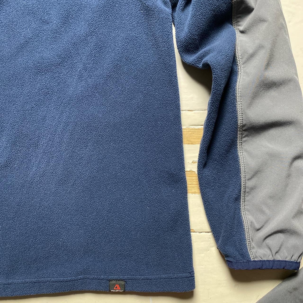 The North Face Navy and Grey Polartec Fleece Quarter Zip Jumper