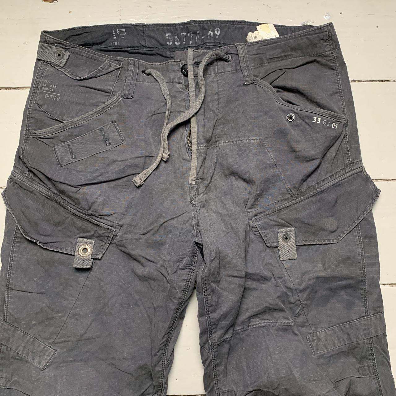 G Star Baggy Cargo Army Parachute Charcoal Combat Trousers