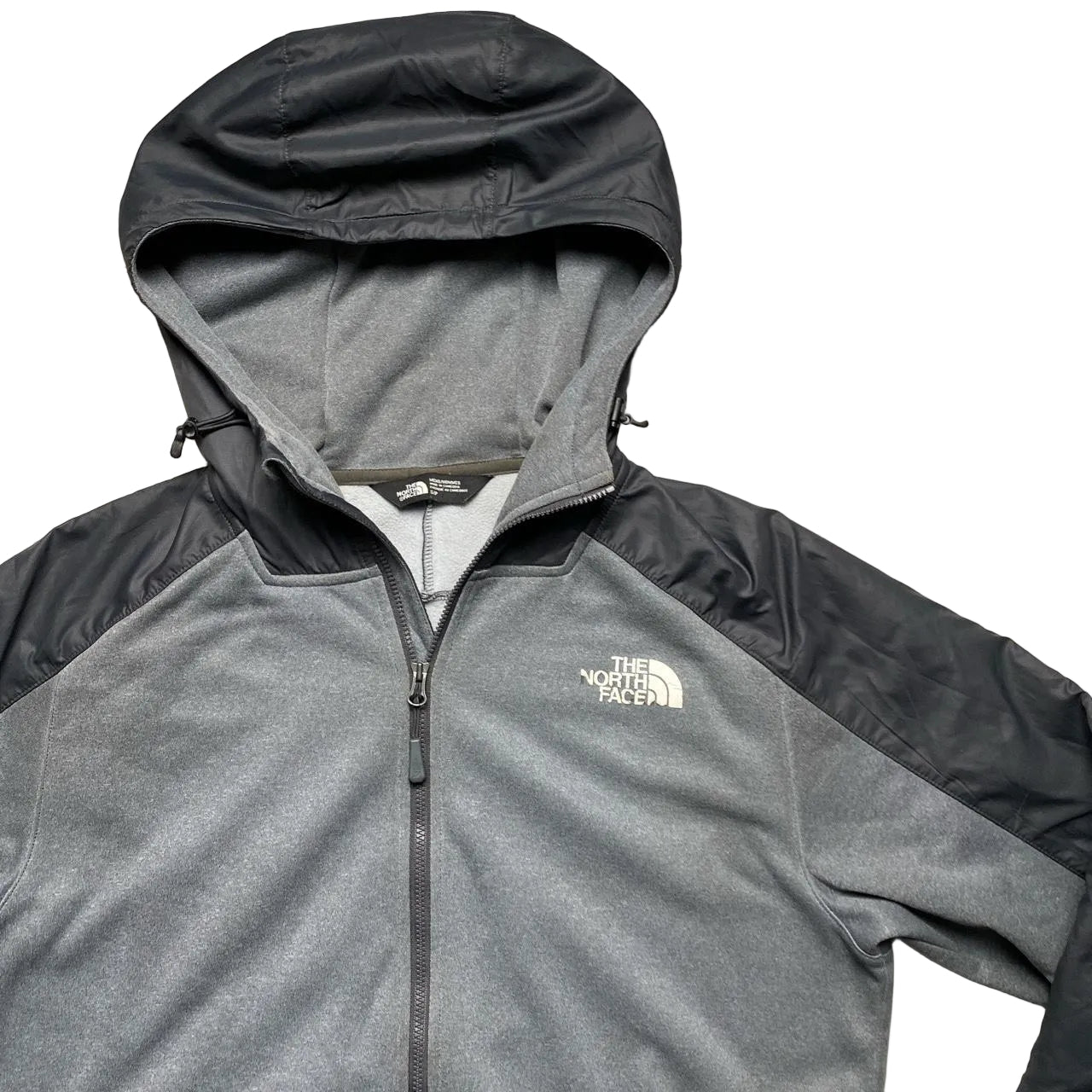The North Face Grey Black and White Hoodie Jacket (S)