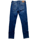 True Religion Jennie Slim Womens Navy and Gold Stitch Jeans (28W)
