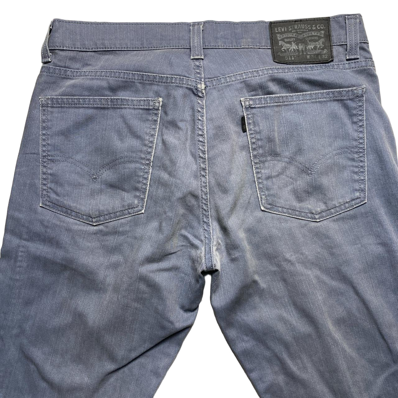 Levis 511 Light Grey Blue Jeans (34W)