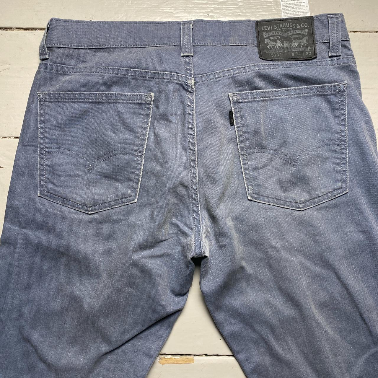 Levis 511 Light Grey Blue Jeans