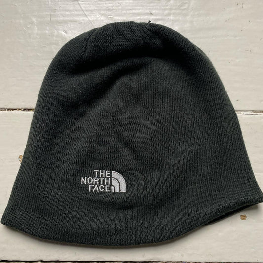 The North Face Grey and White Beanie Hat