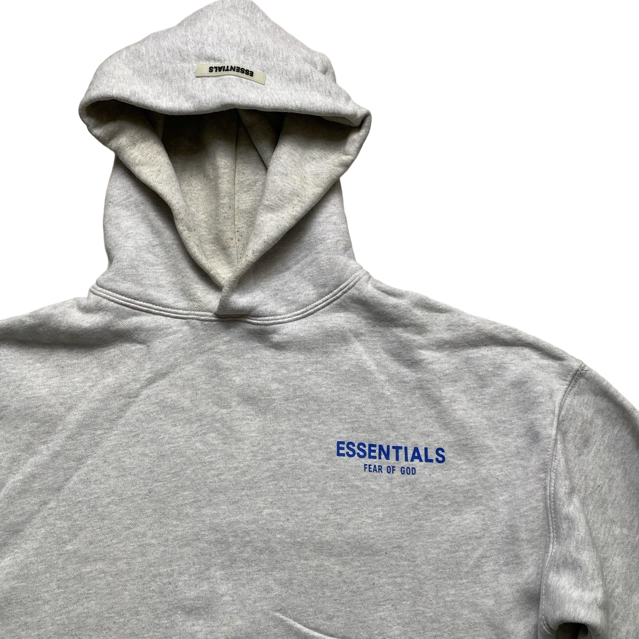 Crenshaw Fear Of God Essentials Nipsey Hussle Grey and Blue Hoodie (S)