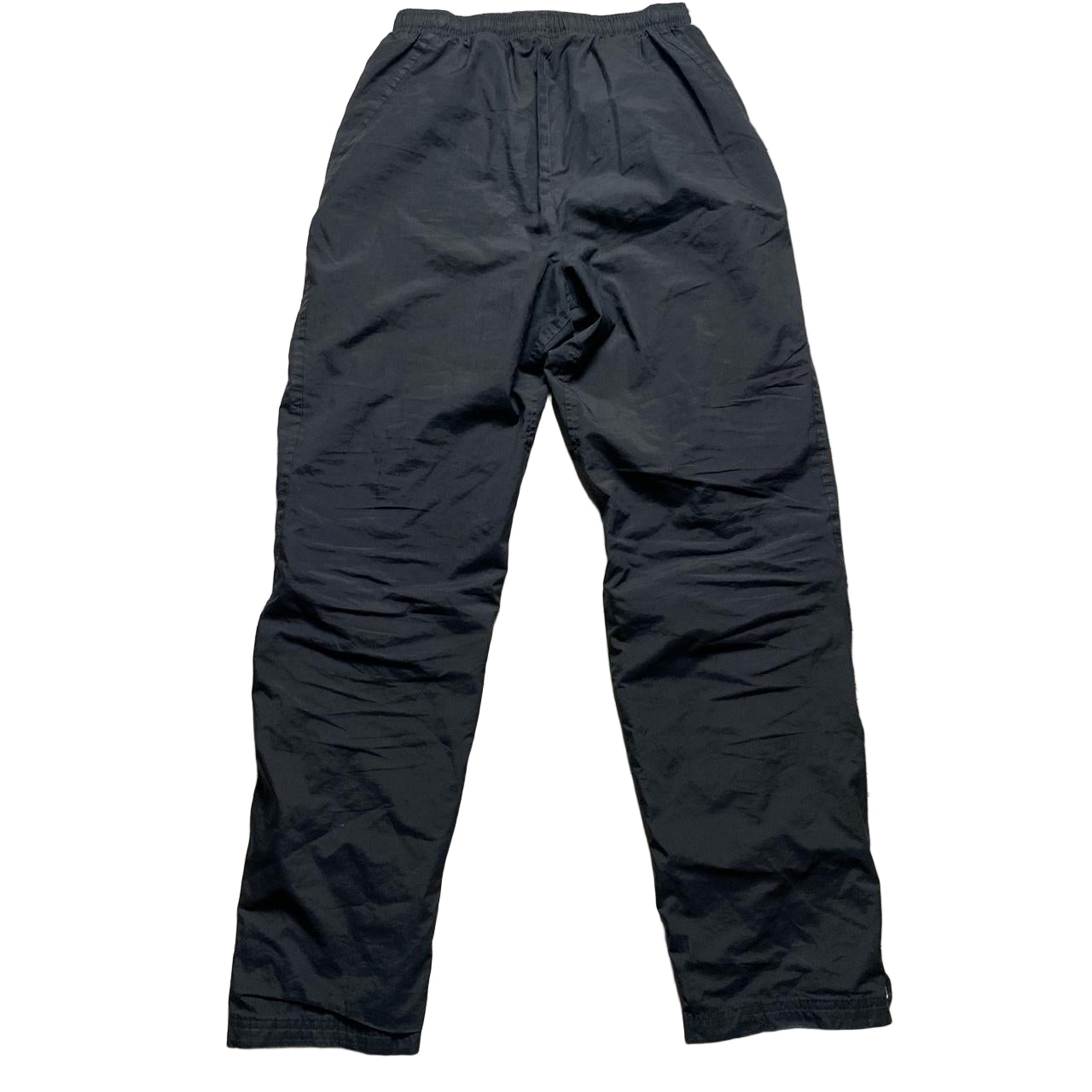 Nike Black and White Swoosh Baggy Trackpant Shell Bottoms (S)