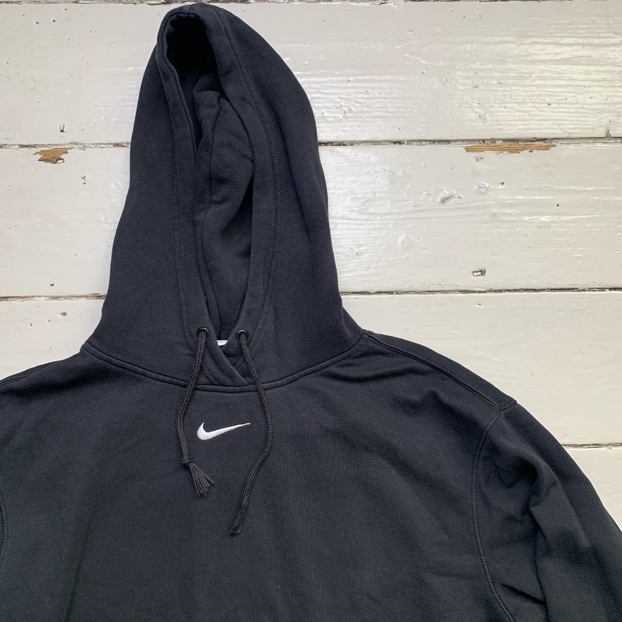 Nike Centre Swoosh Black and White Hoodie