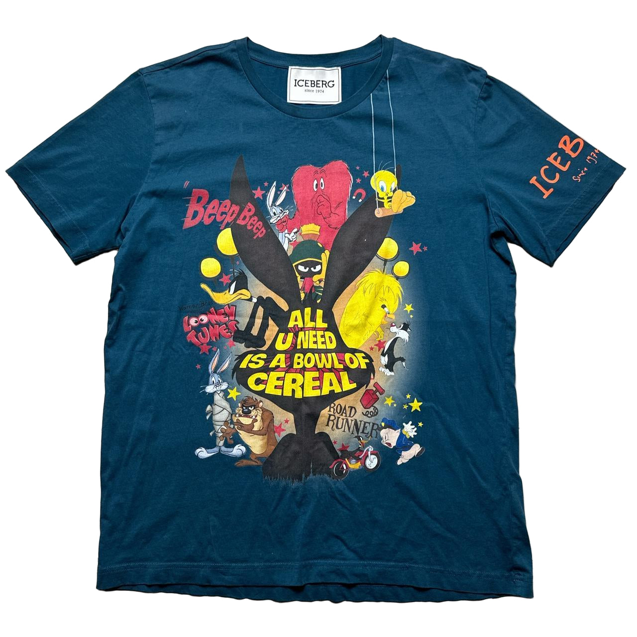 Iceberg Looney Tunes Vintage Taz Bunny Duck Tweety T Shirt (L)