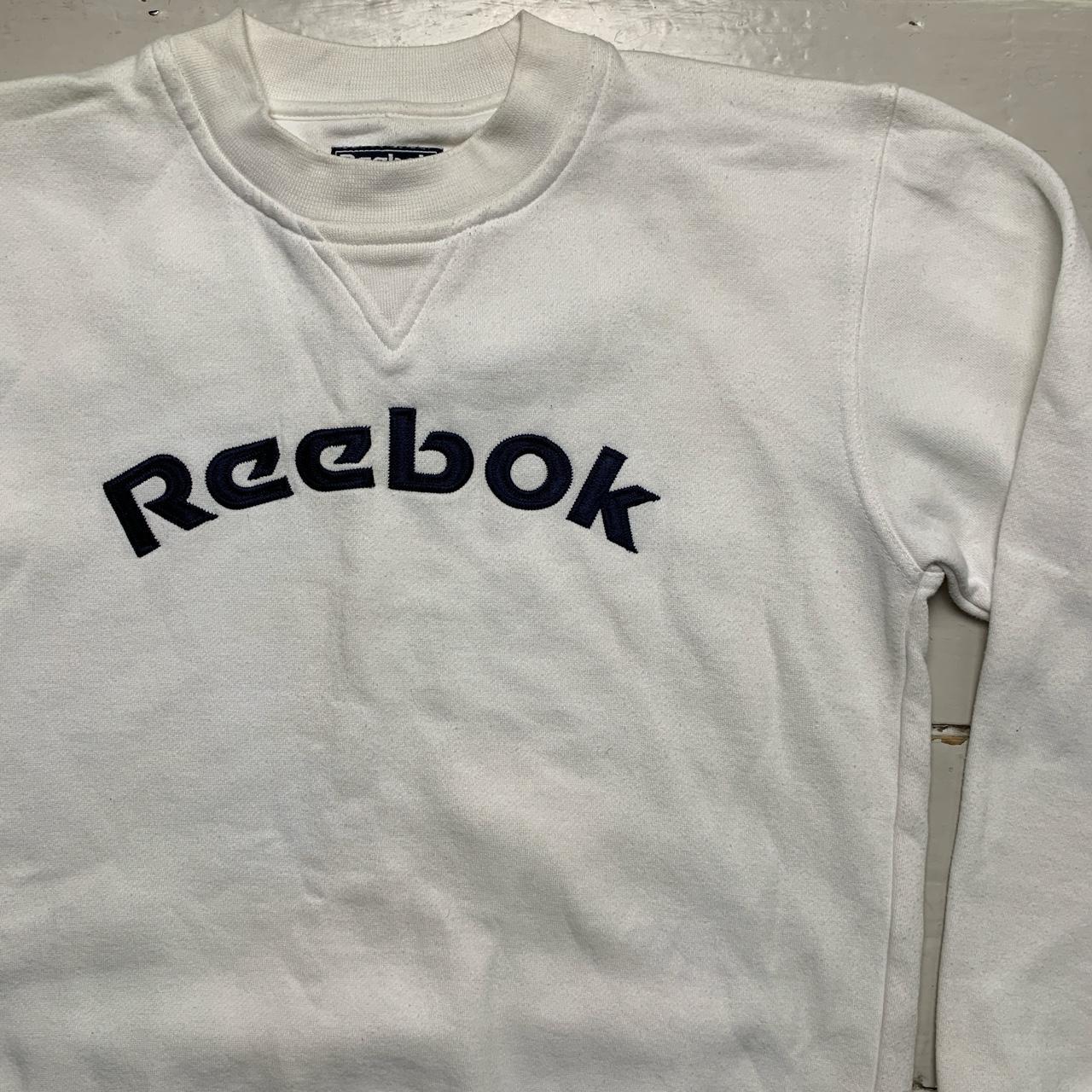 Reebok Vintage 90’s White and Navy Jumper