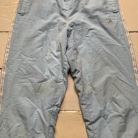 Adidas Vintage Baby Blue and White Shell Track Pant Bottoms