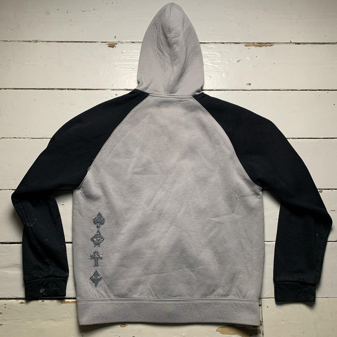 No Fear Grey and Black Vintage Hoodie