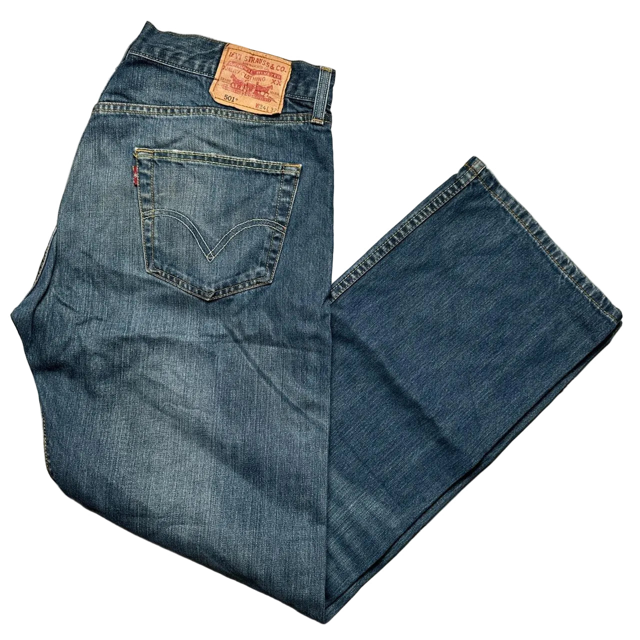 Levis 501 Navy Blue Vintage Jeans (34W)