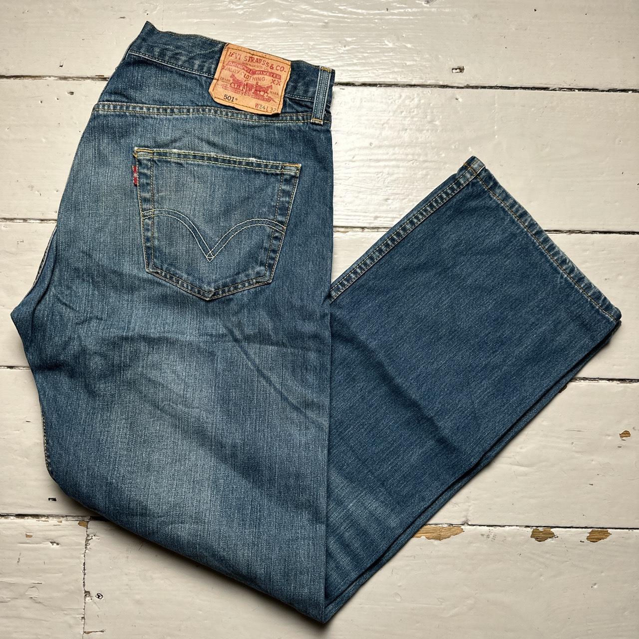 Levis 501 Navy Blue Vintage Jeans