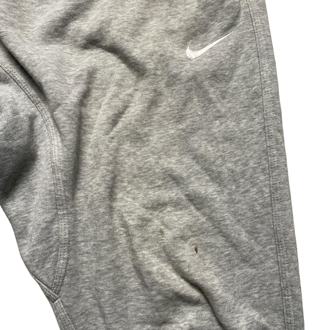Nike Grey and White Swoosh Baggy Jogger Bottoms (L)