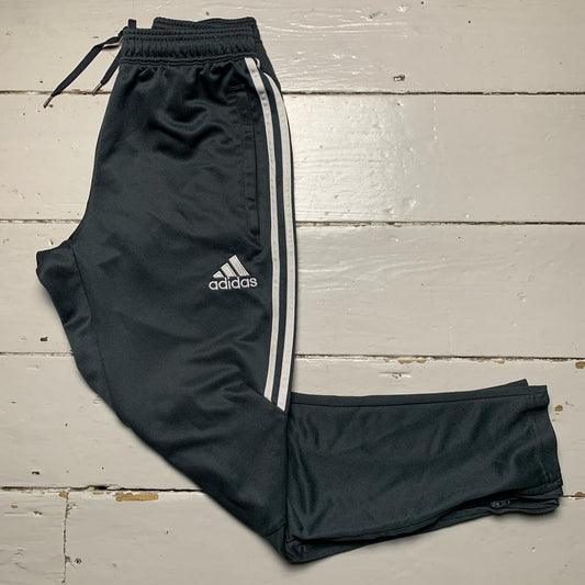 Adidas Football Grey and White Track Pant Slim Joggers