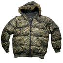 Down Impact Digi Camouflage Reversible Black Puffer Coat (L)