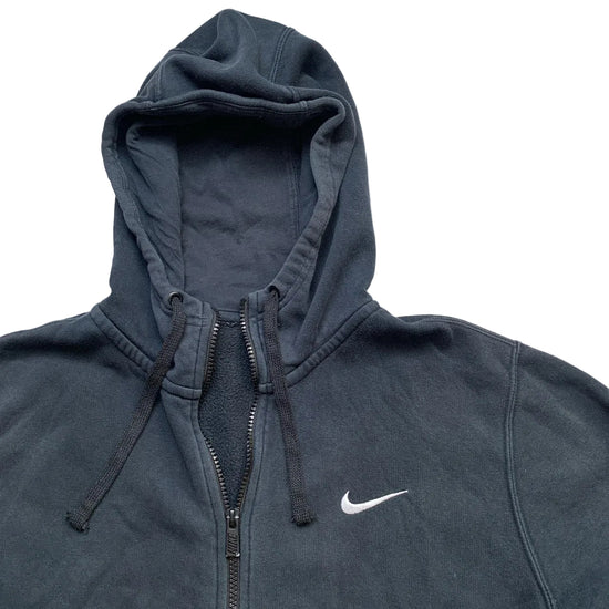 Nike Swoosh Navy and White Hoodie (L)