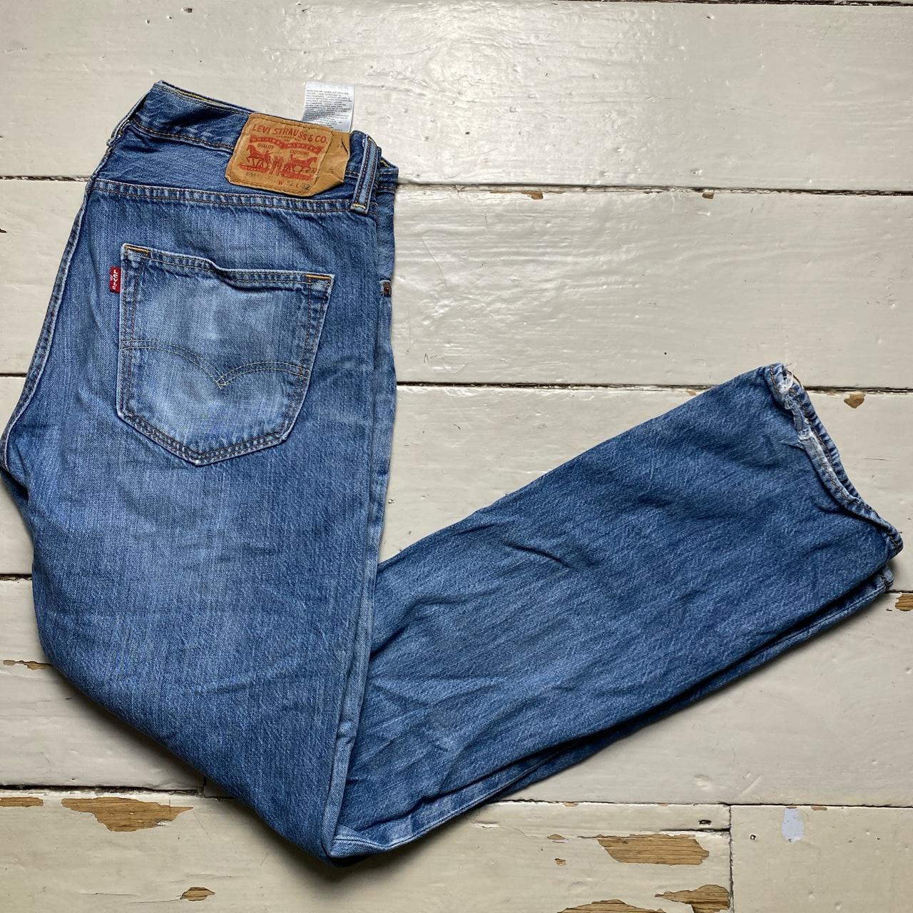 Levis 501 Light Blue Distressed Jeans