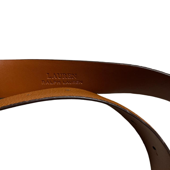 Polo Ralph Lauren Gold Brown Leather Belt