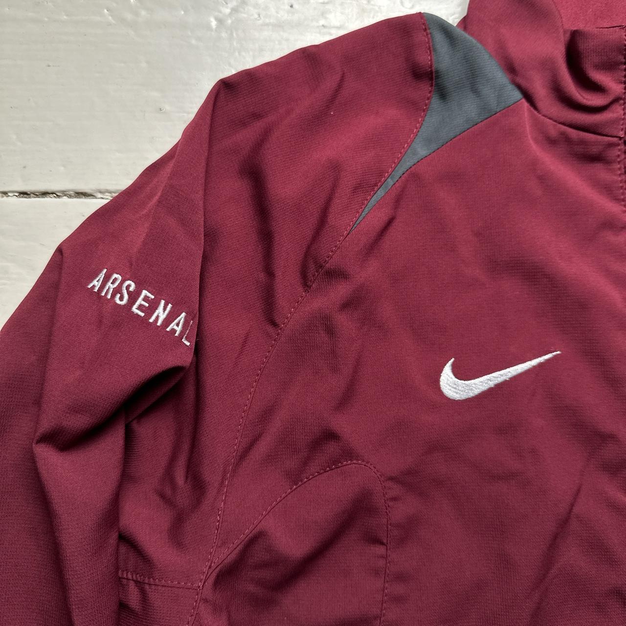 Nike Arsenal O2 Highbury Burgundy Vintage 2006 Football Tracksuit Jacket
