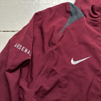 Nike Arsenal O2 Highbury Burgundy Vintage 2006 Football Tracksuit Jacket