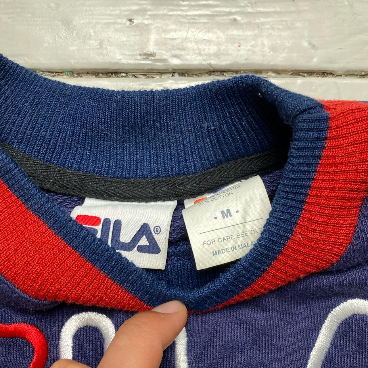 Fila Vintage 90’s Jumper Navy Red and White