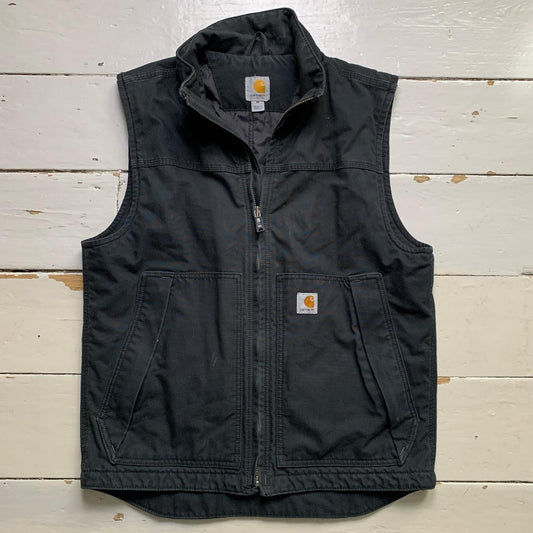 Carharrt Quick Duck Black Workman Gilet