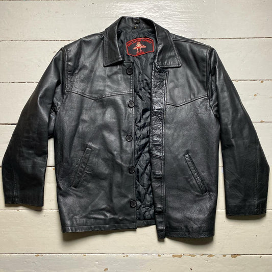 CRRWZ Leather Garments Black Leather Jacket