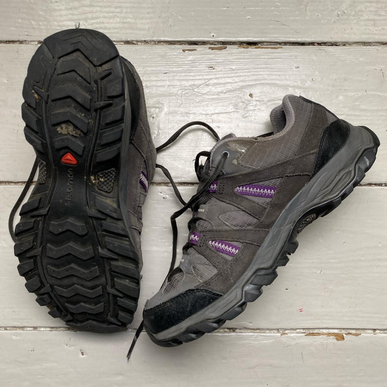 Salomon Goretex Grey and Purple Trainers